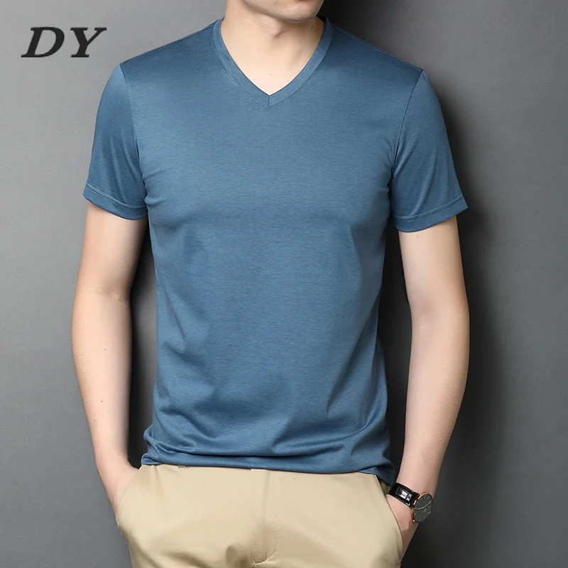 

DY 2022 Mens Fashions Top Quality Summer Designer Brand Tops Classic Elastane T Shirts Short Sleeve Men Clothes Casual Clothing