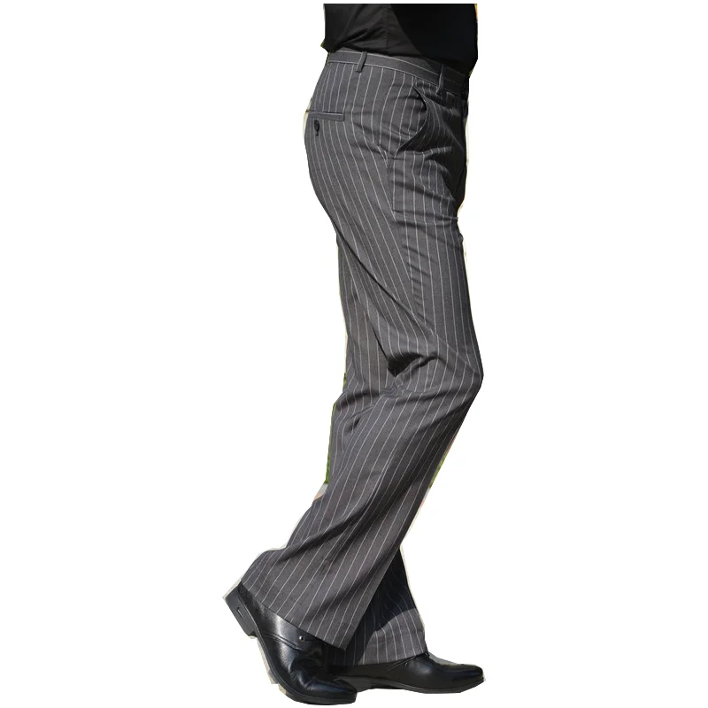 Micro-elástico masculino magro flare pants maré retro desempenho dança casual drape micro-la calças masculinas tamanho 29-36