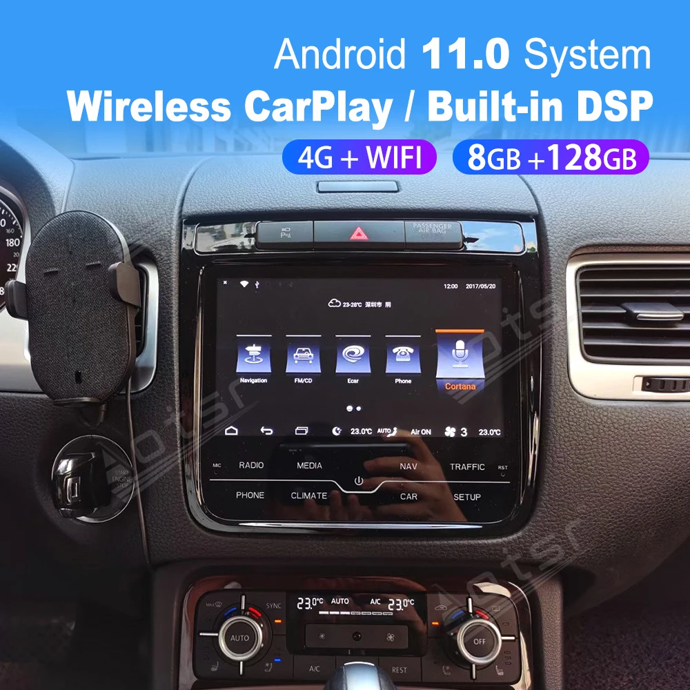 Radio con GPS para coche, reproductor con Android 11, 8G, 128G, 8,8 '', pantalla Vertical Tesla, para VW, Volkswagen, Touareg, 2011-2017, Carplay, 2DIN, radi