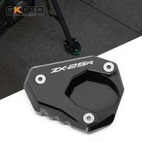 motorcycle accessories cnc aluminum side stand enlarge kickstand parts for kawasaki zx25r zx 25r ninja zx 25r 2020 2021