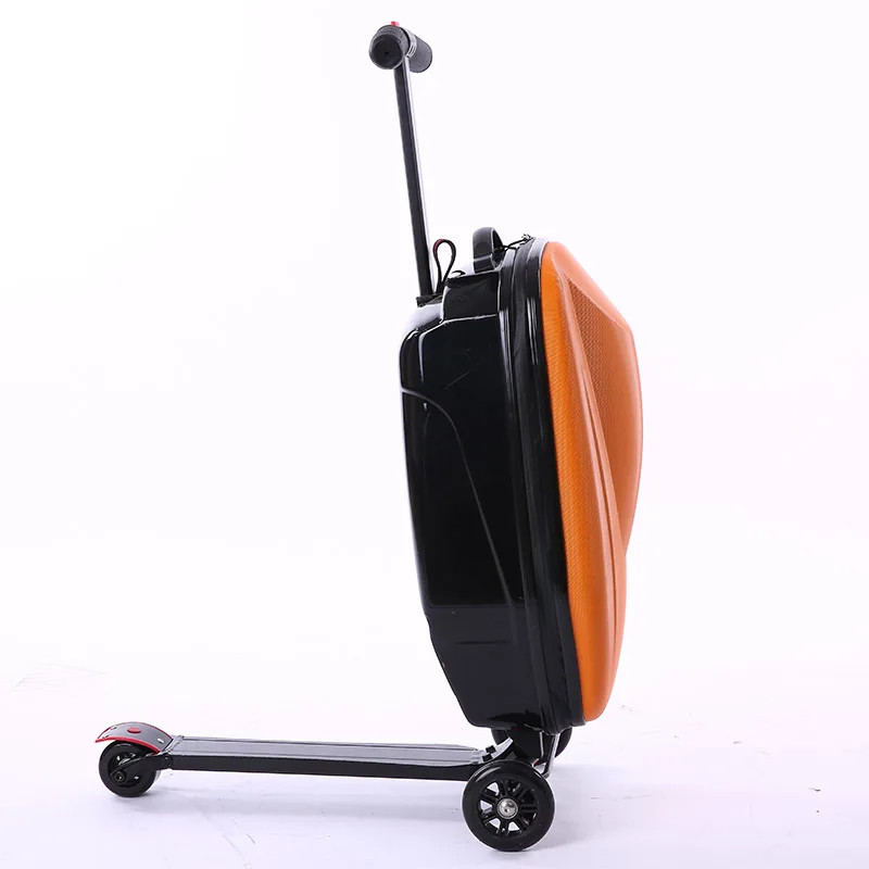 20 inch carry on scooter trolley scooter suitcase skateboard luggage on wheels