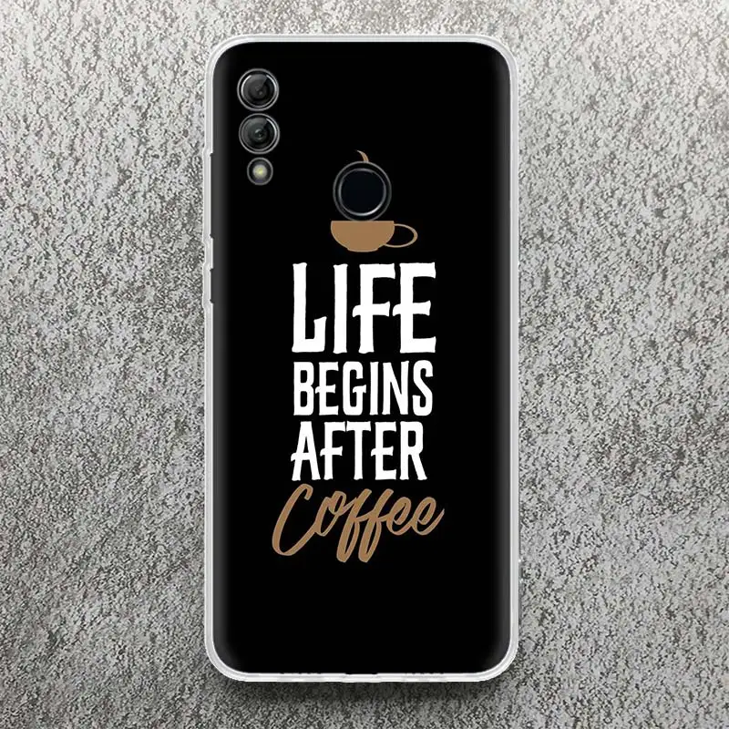 Coffee Wine Cup Print Soft Case for Huawei Honor 10 9 9X 8A 8X 8S Y5 Y6 Y7 Y9S Phone Shell 20 Lite P Smart Z 50 Pattern Cover images - 6