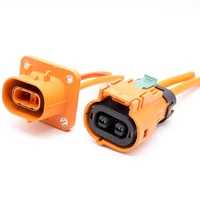 67 automotive straight 1 2 3 pin 400a energy storage ev 16mm2 wire battery dc energy hv hvil connector high voltage
