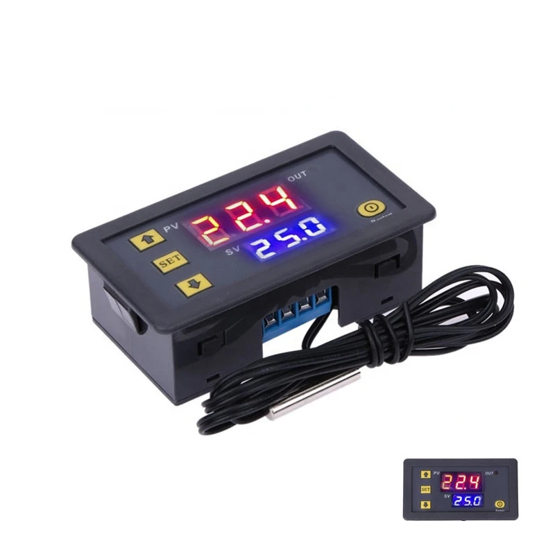 

W3230 12V 24V AC110-220V Probe line 20A Digital Temperature Control LED Display Thermostat With Heat/Cooling Control Instrument