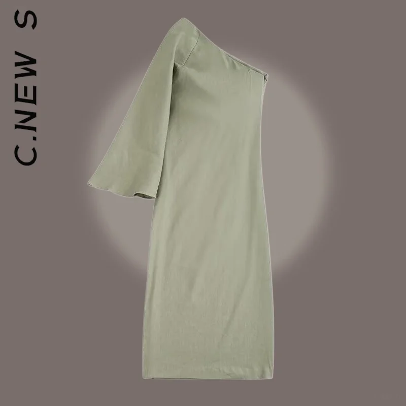 C. Новое сексуальное длинное платье с длинным рукавом модное для отдыха дешевое