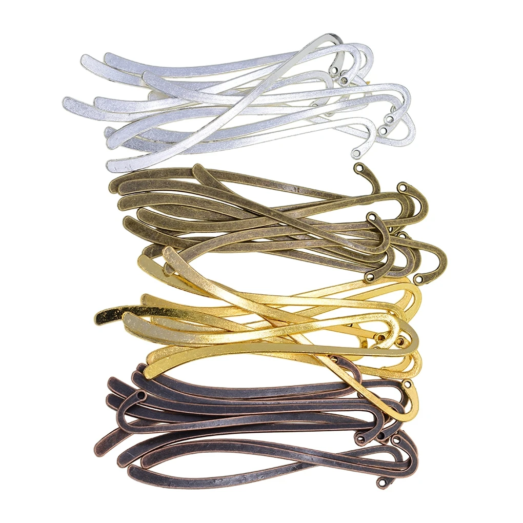 

24 Pieces of Hook Bookmark Zinc Alloy Jewelry Making Book Mark Decoration Pendants Souvenirs Crafts Household Homemade