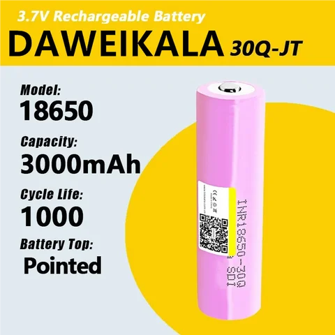 Daweikala 30Q-JT 3,7 В литий-ионная аккумуляторная батарея 30A разряд для Samsung INR18650 фонарик автомобильные светодиодные фонари лампы
