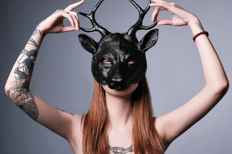 Маска для косплея оленя 3D животных из ПУ пены персонализированный подарок женщин