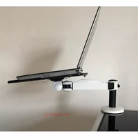 tk501 lp60 full motion rotate clamp base steel single laptop tray bracket computer desk stand double arm support full motion