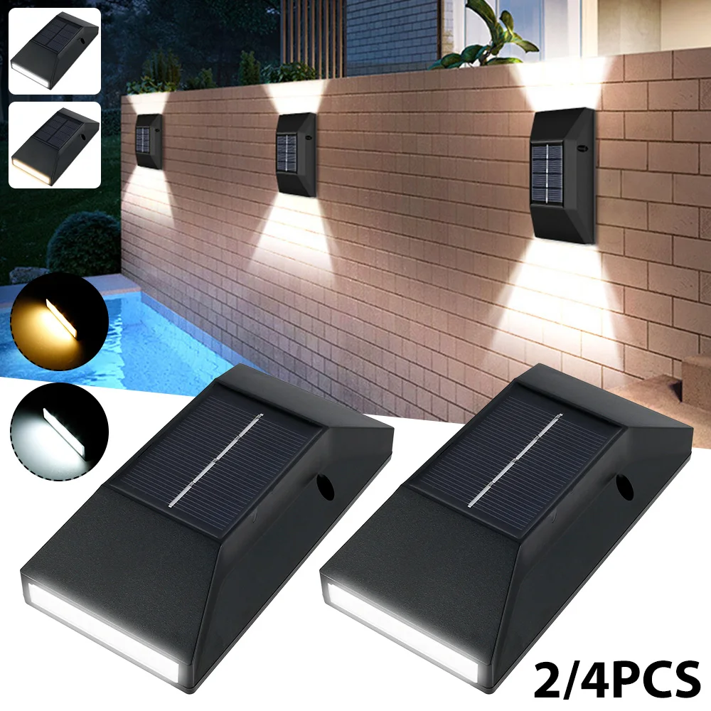 

Solar lights outdoor 6 LED wall lamps garden lights Sunlight Lamp Sconces Fence Decor led christmas decoration Dropshipping