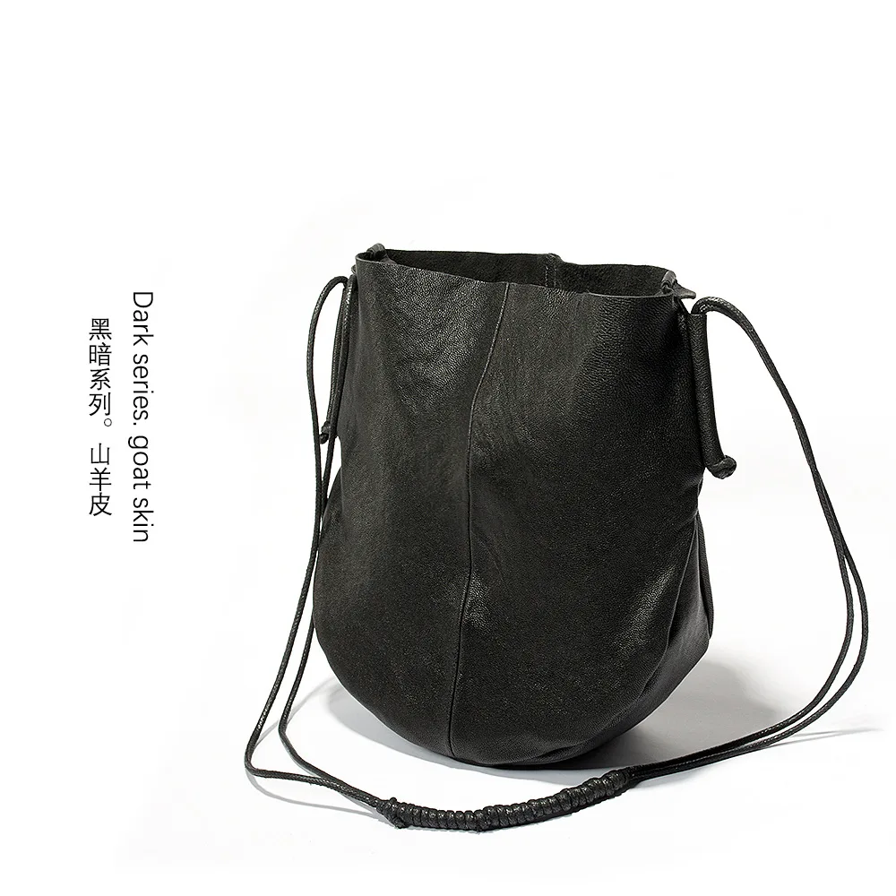 

2022 New Leather Soft Sheep Leather Bag Women's Leather Shoulder Bag Simple Black