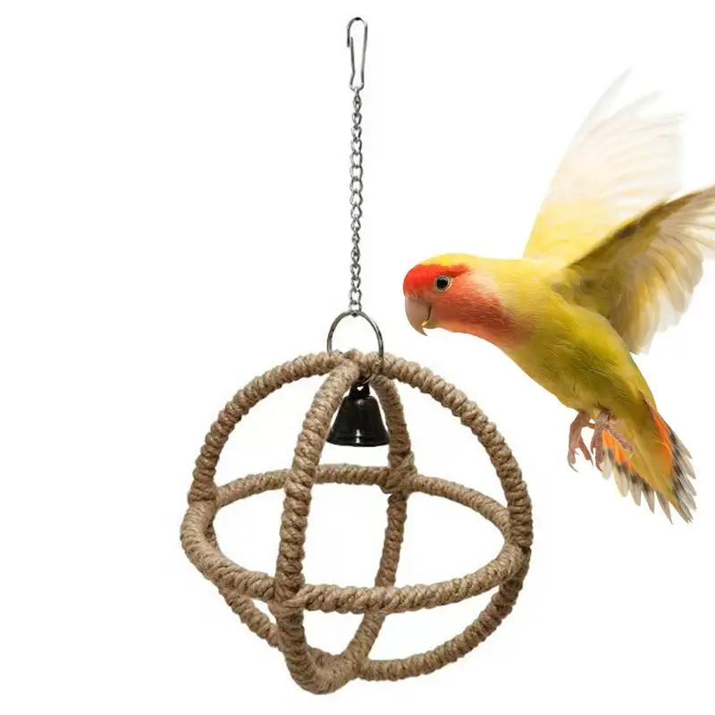 

Pet Bird Parrot Toy Rope Circle Toys Chewing Bite Parrot Perch Hanging Cage Swing Rope Ring Stand Climb Toy Bird Supplies