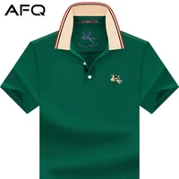 2022 spring and summer american casual mens short sleeved polo shirt high end mens plus size lapels paul cotton t shirt