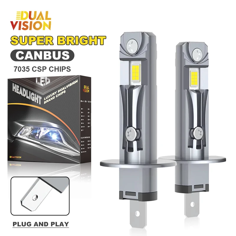 Dualvision H1 Светодиодная Лампа Для Автомобильных Фар Универсальная Миниатюрная