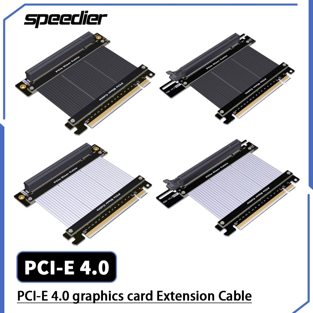 Высокоскоростной PCI Express 4 0x16 Райзер Удлинительный кабель вертикальный GPU Gaming PCIe4.0