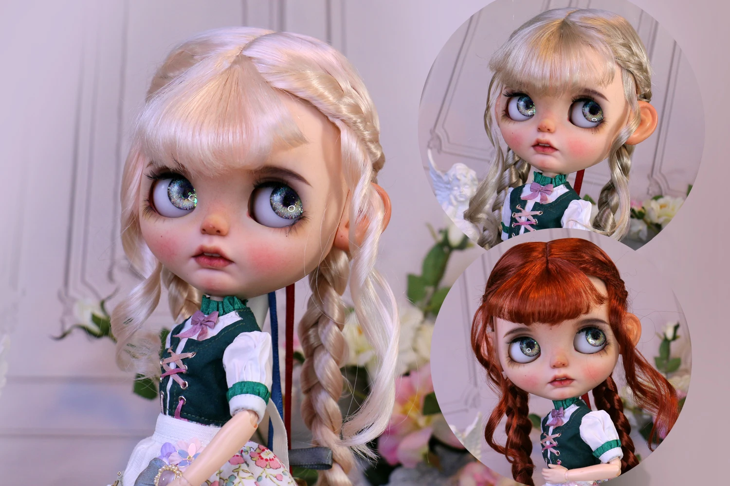 

Blythe Wig Varies DIY Styling 9-11inch Wig Suitable for Qbaby Amydoll Shaonvyu Hminordoll Big Head BJD dolls Accessories