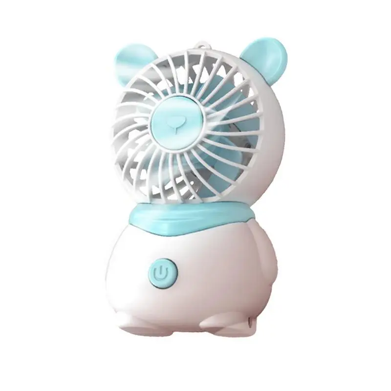 

USB Handheld Fan Table Fan Quiet Cute Pig Design Small Portable 4 Fan Leaves Fan For Home Office Travel Handheld Fan Desktop Fan