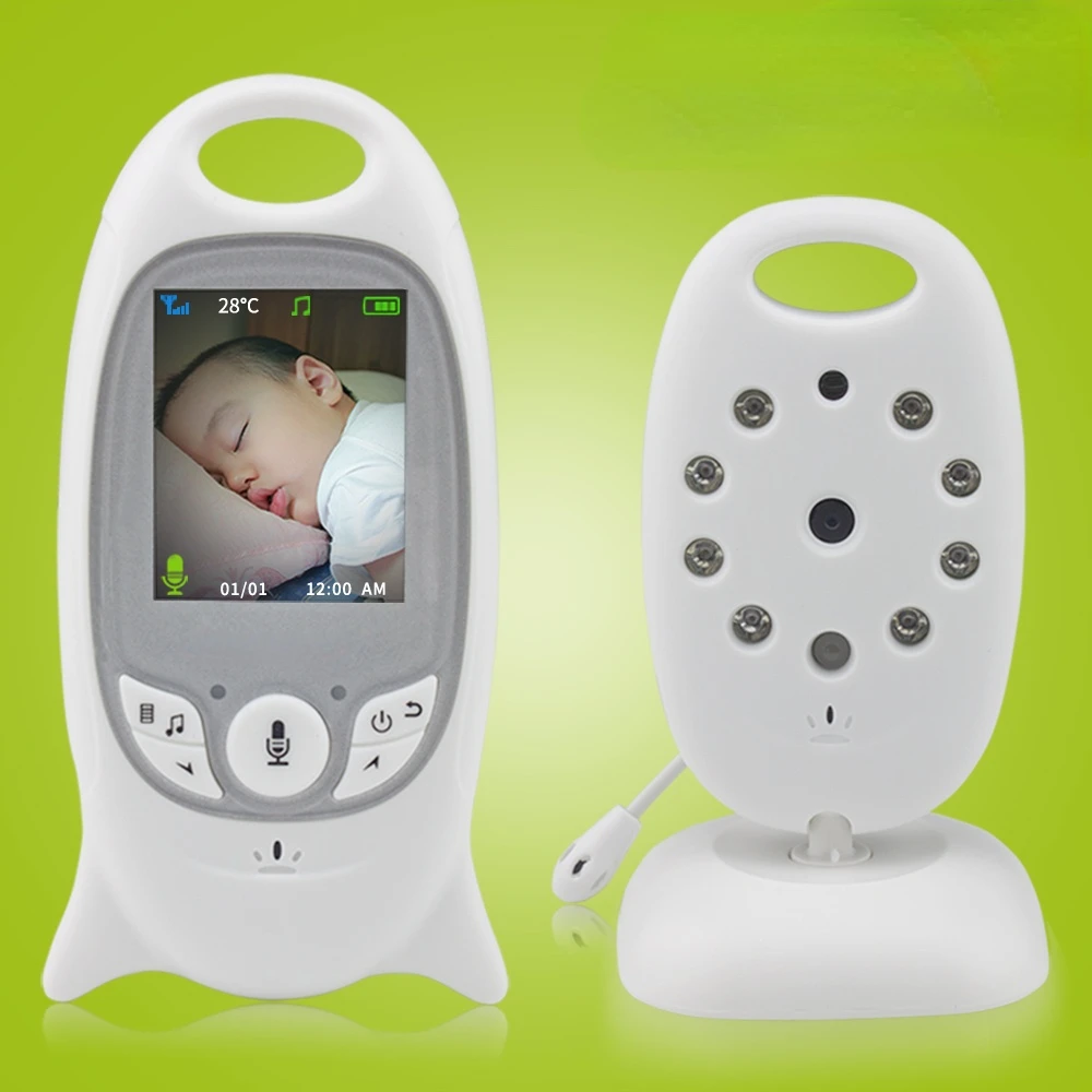 

Камера видеонаблюдения-радионяня, цветная инфракрасная камера с экраном 2,0 дюйма, двусторонняя аудиосвязь, есть светодиоды, датчик темпера...