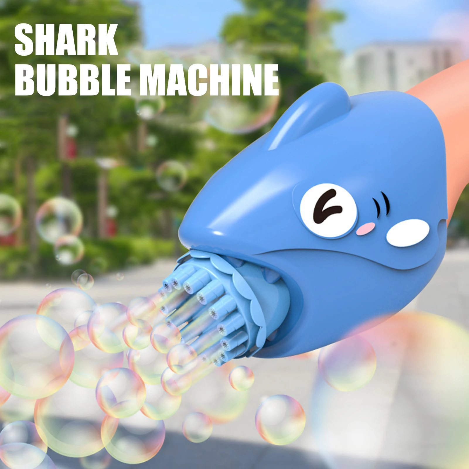 

New Cute Shark Bubble Machine Electric Children's Toys Gatling Guns Bubbles Maker Blower Funny Gift For Boys and Girls