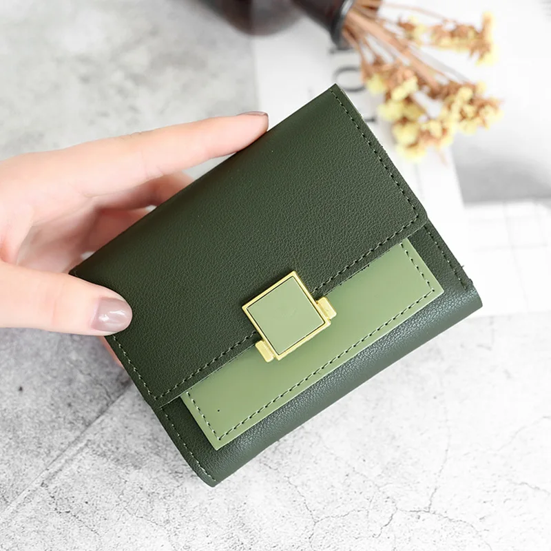 

2023 Leather Women Wallets Hasp Lady Money Bags Zipper Coin Purse Woman Short Wallet Money ID Card Holder Bags Purses Pocket