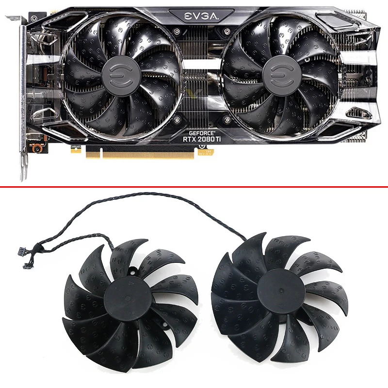 

2pcs 87mm PLD09220S12H 0.55A 4PIN RTX 2080TI XC GPU FAN For EVGA RTX 2080 2070 2060 SUPER Graphics card Cooling Fan Heat Sink