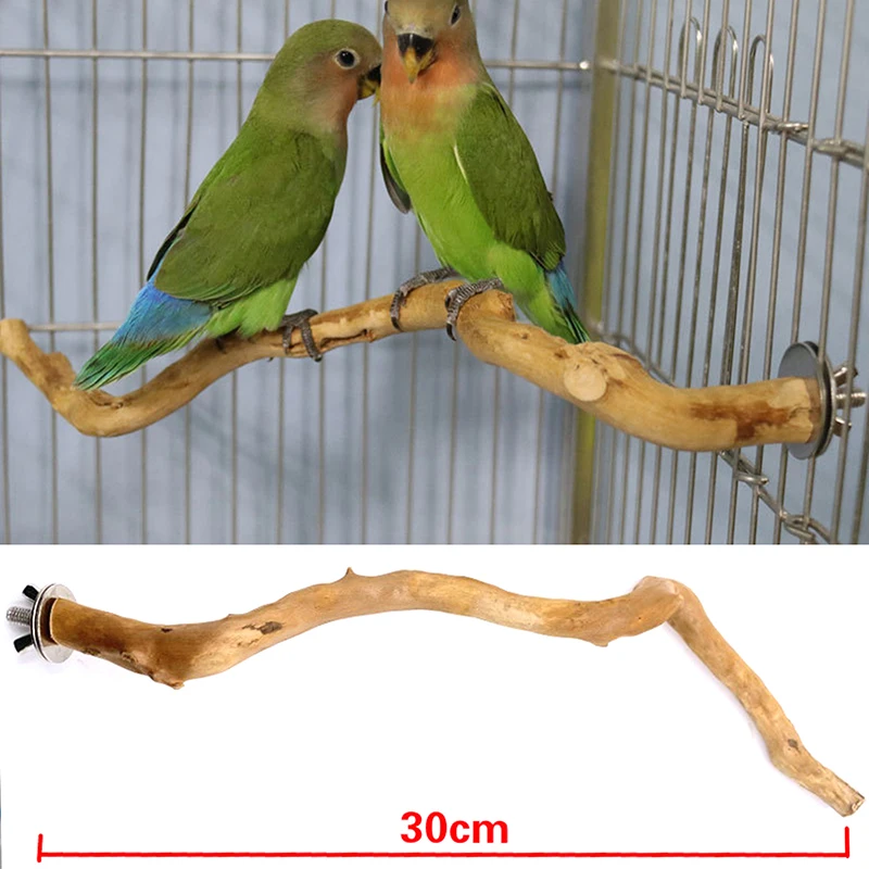 

Natural Parrot Perch Bird Stand Pole Wild Tree Stick Paw Grinding Fork Parakeet Climbing Standing Branches Toy Cage Accessories