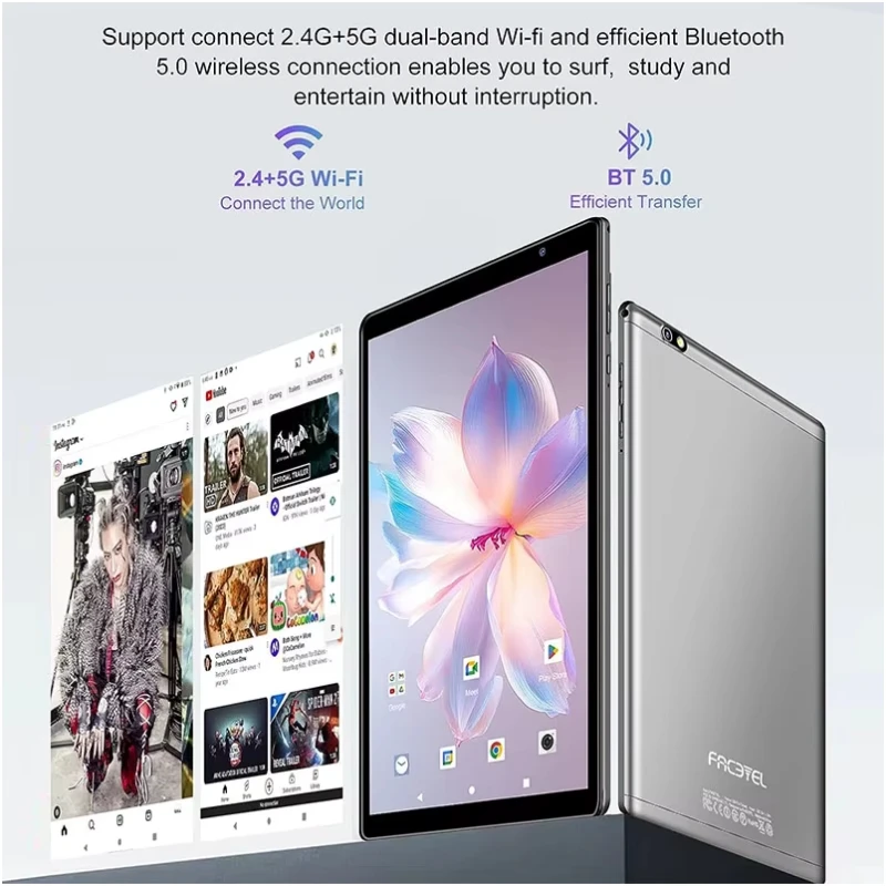 Фото Новый 10,1-дюймовый планшет на Android 12 Q3, восьмиядерный процессор UNISOC T310, 4 ГБ ОЗУ, 64 ГБ ПЗУ, 1280 x 800 пикселей, двойная камера, Type-C, 8000 мАч №3