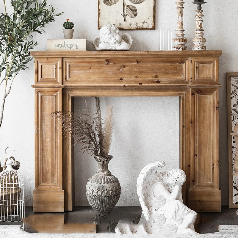 Скандинавская деревянная витрина винтажный белый современный шкаф для