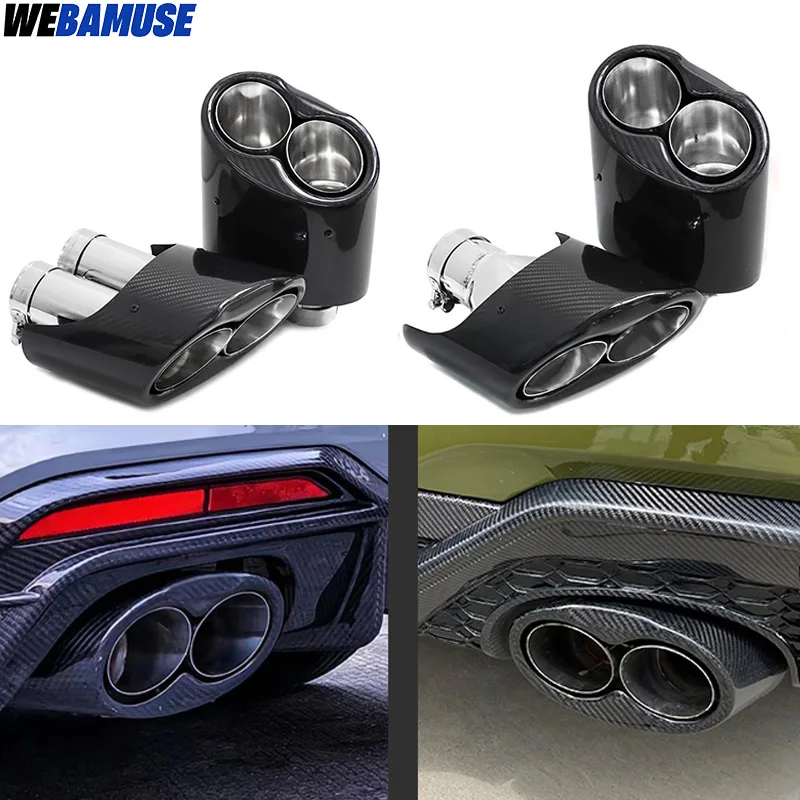 1 пара глушитель выхлопной трубы из нержавеющей стали для Audi A4 A5 A6 A7 RS4 RS5 RS6 RS7
