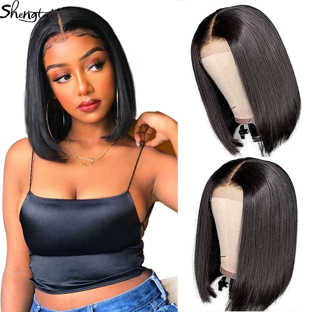 

Bob Wig Lace Wigs Synthetic Short Bob Lace Wig With Baby Hair 13X4X1 Heat Resistant Short Straight Hair Wigs For Black Women Wig