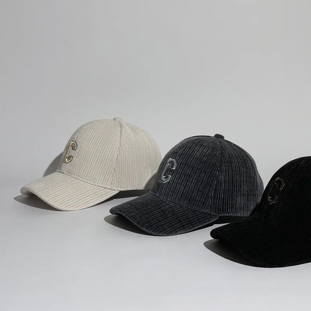 

2022 Corduroy C Letters Baseball Cap Bone Gorras Sports Snapback Caps Men Women Velvet Chapeu Masculino Trucker Golf Hats