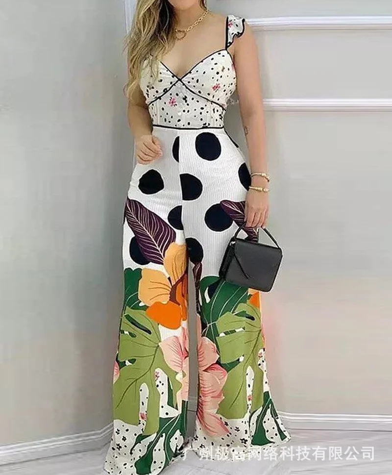 

Новинка лета 2021, женский модный комбинезон с принтом