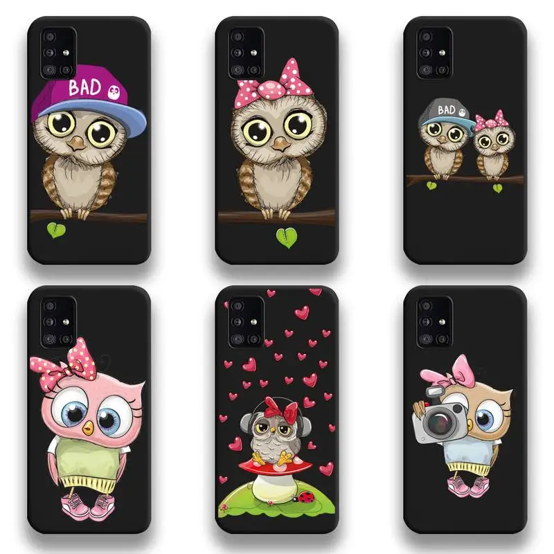 

Cute Animal Owl Phone Case For Samsung Galaxy A52 A21S A02S A12 A31 A81 A10 A20E A30 A40 A50 A70 A80 A71 A51 5G