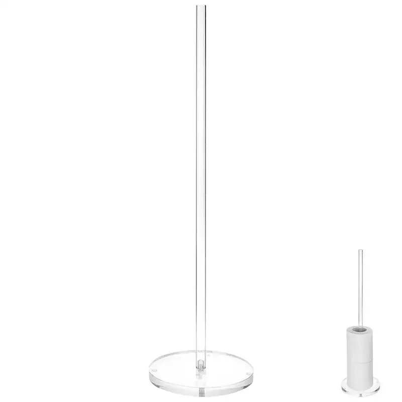 

Free Standing Toilet Paper Holder Acrylic Bathroom Toilet Paper Dispenser Storage Tissue Paper Roll Storage Shelf Organizer