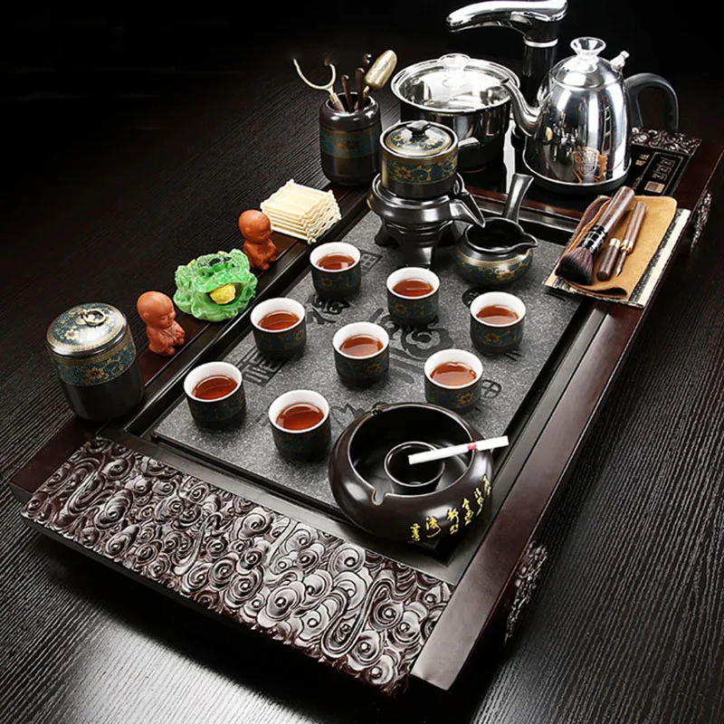 

Luxury Kung Fu Tea Set Complete Ceremony Teapot Infuser Puer Teaware Sets Kettle Gift Free Shipping Teteras Kitchen Accessories