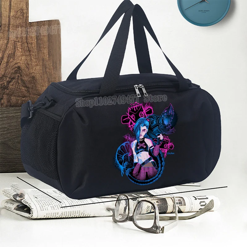 Movie Arcane Jinx League of Legends LOL Sports Shoulder bag Small Travel Bag Large Capacity Storage Crossbody Handheld