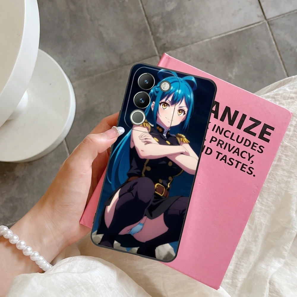 Черный мягкий чехол для телефона с цепочкой солдат Himari Azuma VIVO Y95 Y93 Y31 Y20 V19 V17 V15 Pro X60