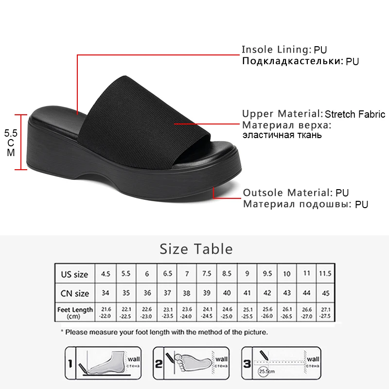 GOGD Women Fashion Slippers Platform Summer 2023 Soft Thick Sole Anti-slip Sandals Outdoor Beach Comfortable Shoes Big Size 42 images - 6