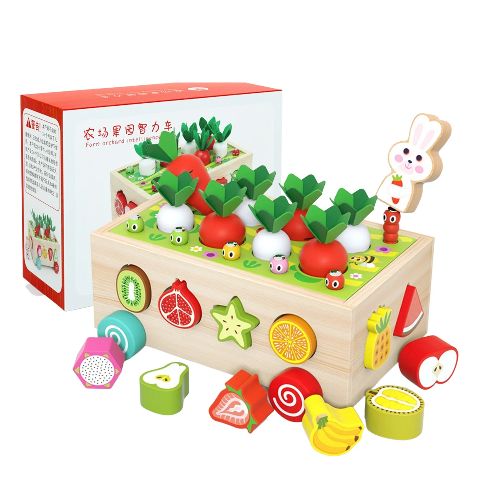

Montessori Toys For 1-Year-Old Shape Size Sorting Matching Fruits Carrot Harvest Game Preschool Montessori Size Sorting And