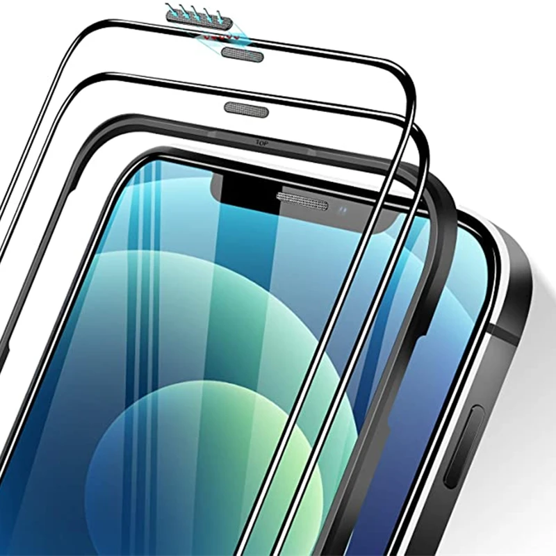 Закаленное стекло для iPhone 16 15 Pro Max 12 mini Защитная пленка экрана на 11 13 14 Защитное с