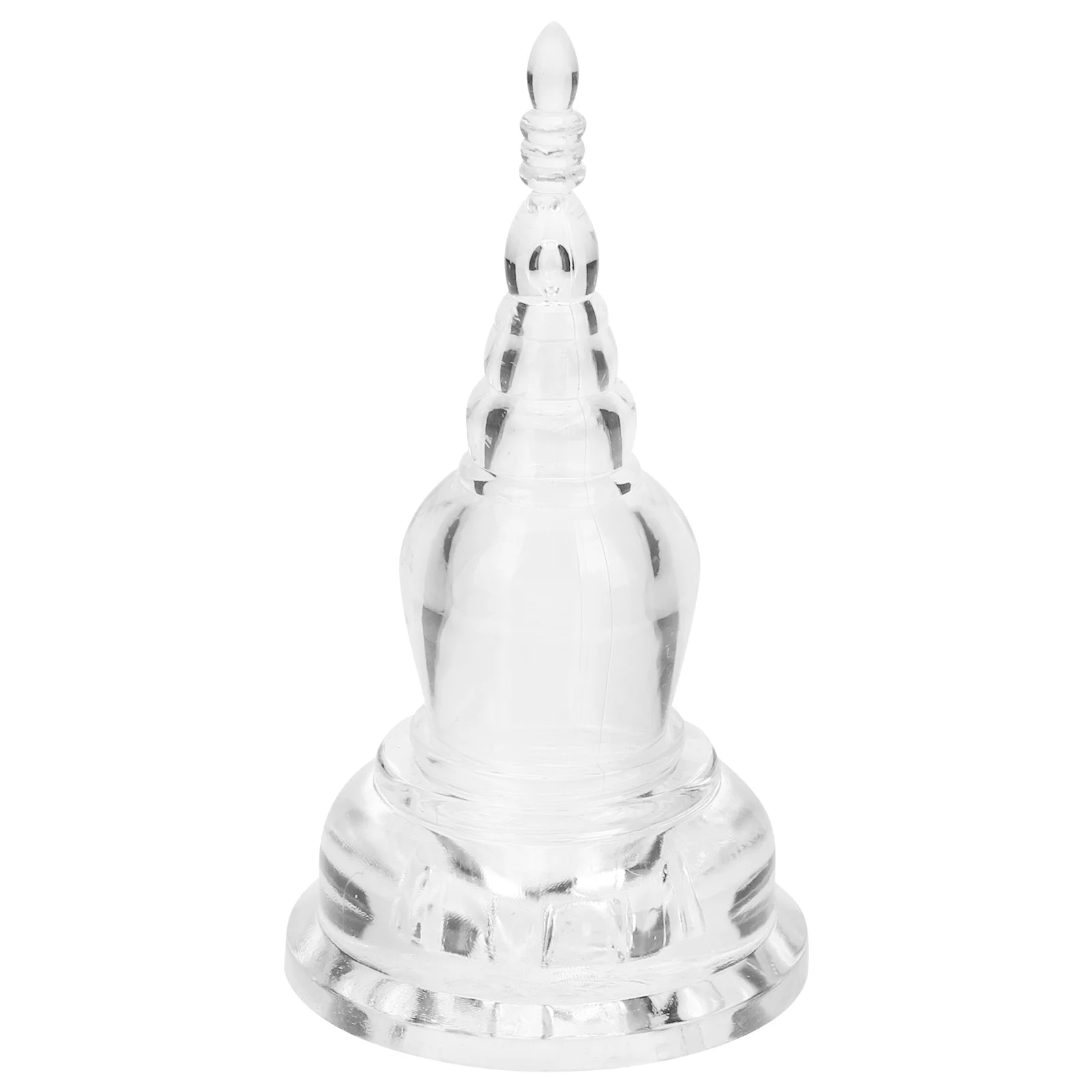 

Pagoda Stupa Crystal Tower Statue Buddhism Acrylic Figurine Stones Garden Dagoba Feng Model Mascot Desktop Shui Ornament