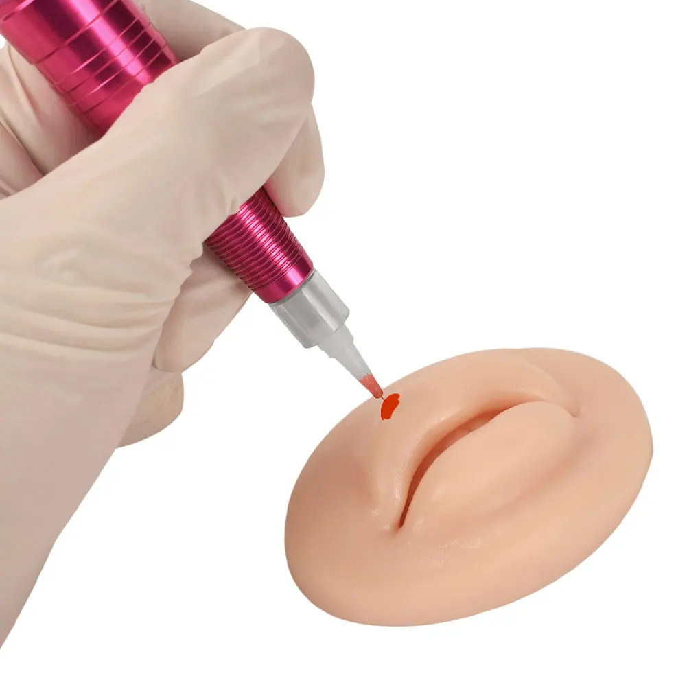 

Обнаженный открытый рот, Губы 3D тренировочная кожа двусторонний инструмент для оплетки бровей для начинающих опытных художников