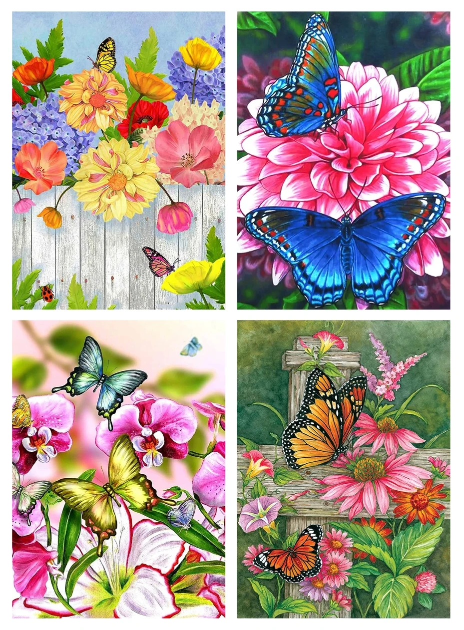 

5D Diamond Painting Butterfly Full Square Round Diamond Art for Adults and Kids Embroidery Diamond Mosaic Home Decor