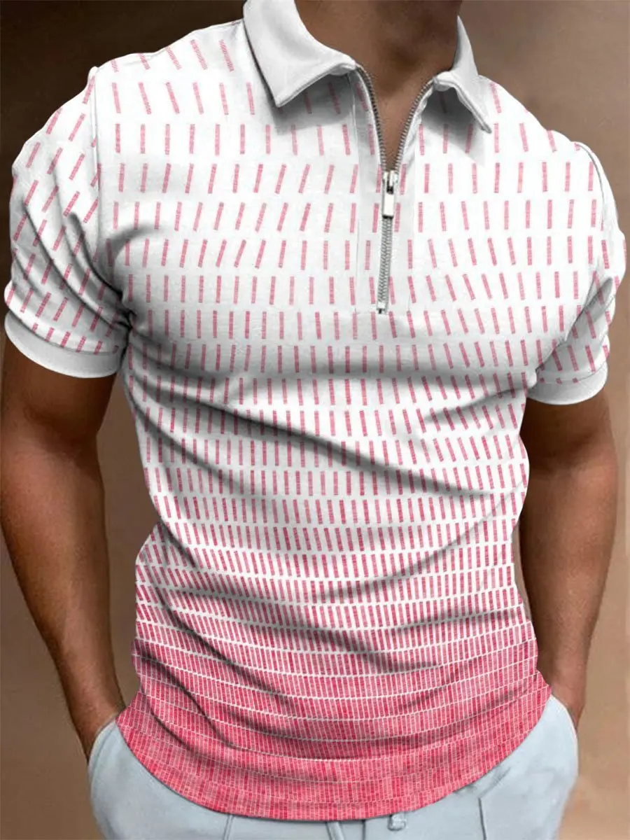 

New Fashion Men T-shirt Men's Popular Lapel Summer 3D Casual Shirt in Stock Summer Daily T-shirt Men Clothes