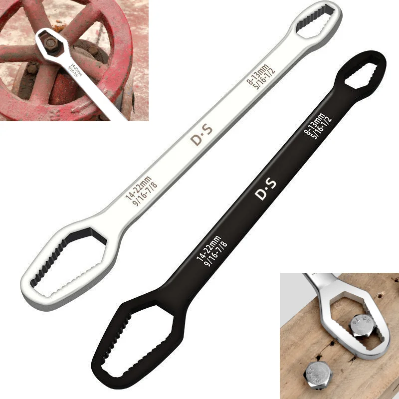 

8-22mm Universal Torx Wrench Self-tightening Adjustable Glasses Wrench Board Double-head Torx Spanner Hand Tools for Factory