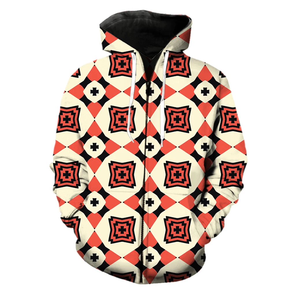 

Retro Ethnic Exotic Style Men's Zipper Hoodie 3D Printed Streetwear Oversized Spring Sweatshirts 2022 Hot Sale Tops Teens Cool