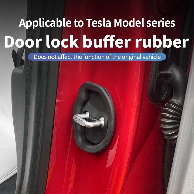 

Tesla Car Door Shockproof Pad Silent Gasket Shock-absorbing Stickers Car Trunk Sound Insulation Pad Thickening Cushion Stickers
