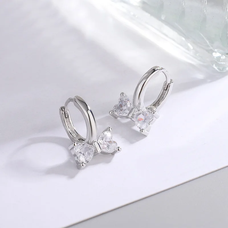 Женские серьги-Клипсы из нержавеющей стали с цирконом