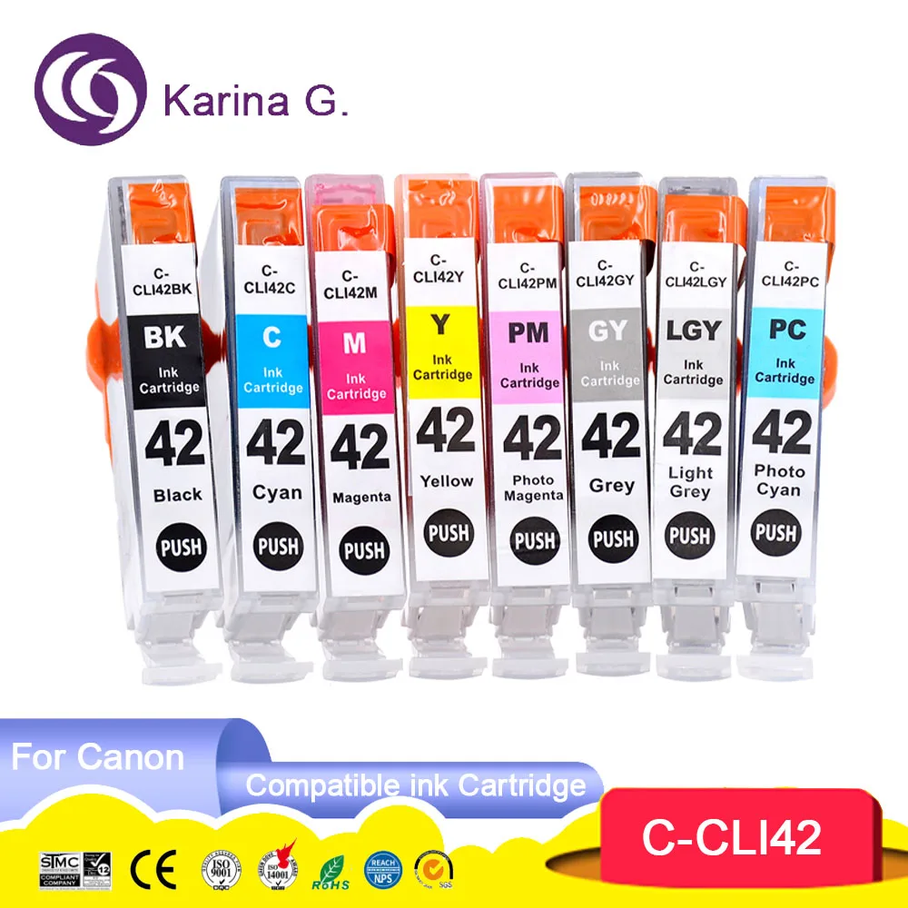 

Совместимый чернильный картридж для Canon 42 чернила для Canon CLI-42 CLI42 CLI 42 cli-42 cli42 для CANON PIXMA Pro-100 PRO-100S принтер