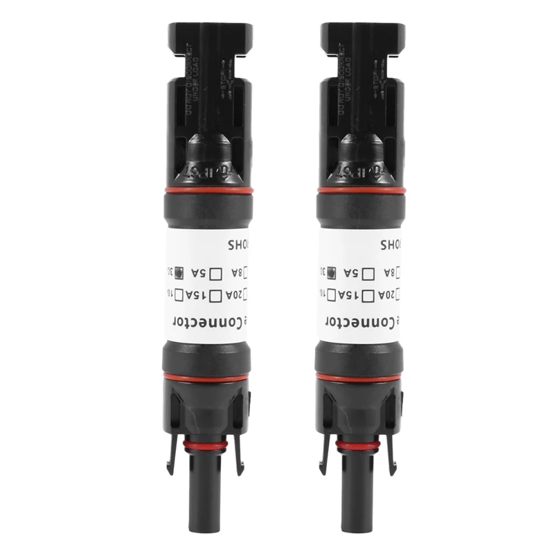 

2X 1000V 30A Male/Female Solar Panel Cable Fuse Photovoltaic Connectors